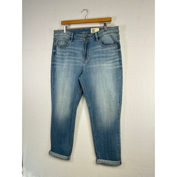 Woman's Cosmetic Blue Love Skinny Jeans - Medium Wash - Size 33 - Picture 2 of 10